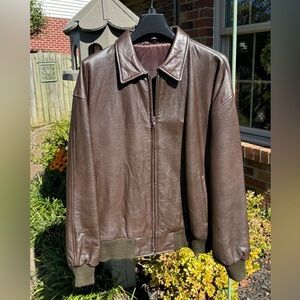 Vintage~Men’s Size 42~Genuine Leather~Marlynn Traditions, Ltd.~Bomber Jacket~ERC